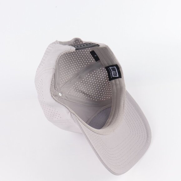 Blank 5 Panel Performance Soft Structured Hats- 12 pack in Color Light Gray - Picture 4 of 6